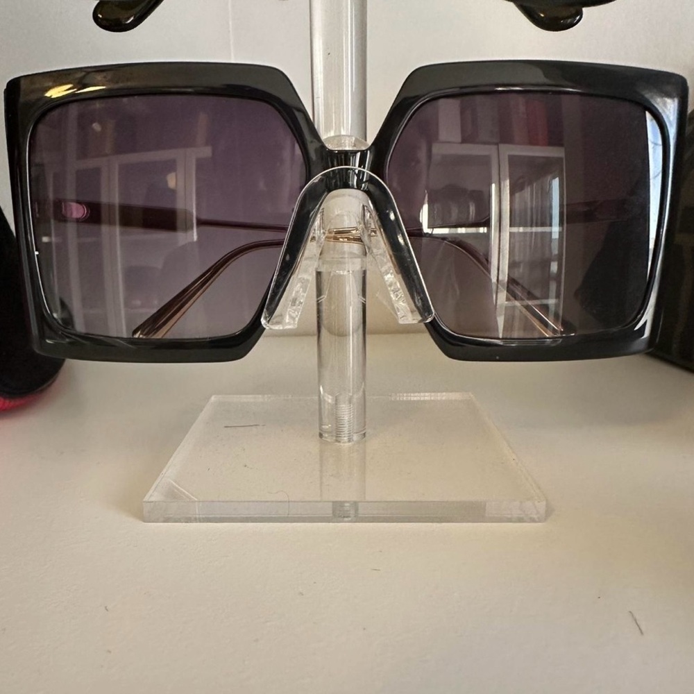 Dior Black Oversized Sunglasses Bold Geometric Design